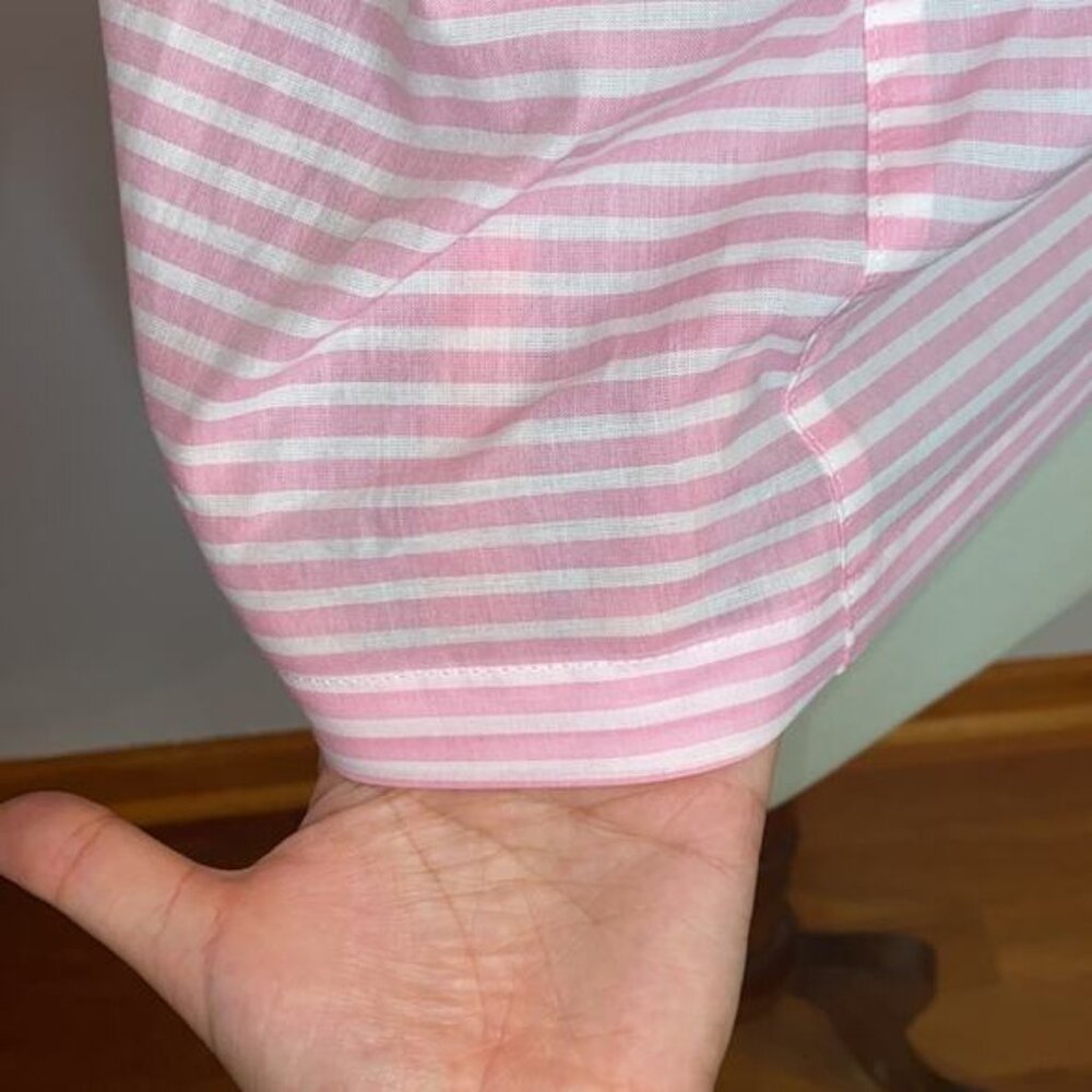 High Quality J. Crew Size 6 Small Pink White Stripe Sleeveless Top - Picture 5 of 8